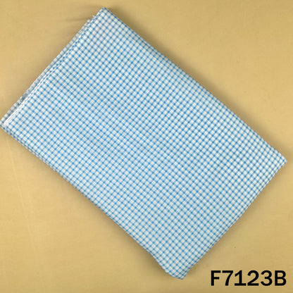 Check Print Cambric Cotton Fabric - F7123