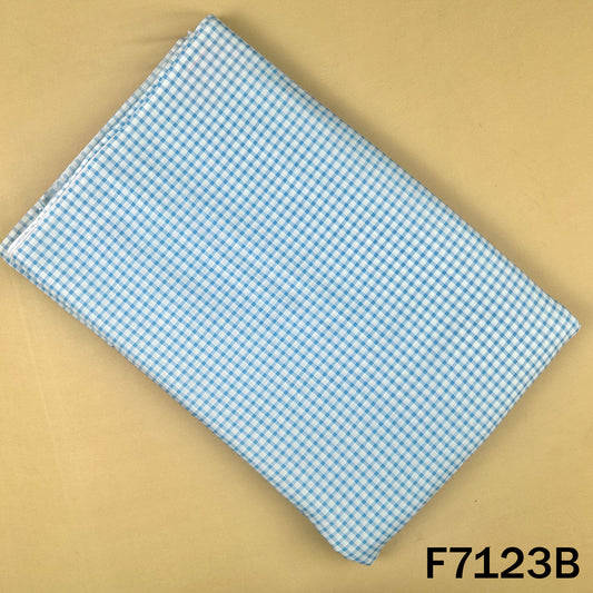 Check Print Cambric Cotton Fabric - F7123