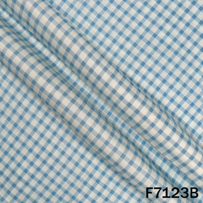 Check Print Cambric Cotton Fabric - F7123