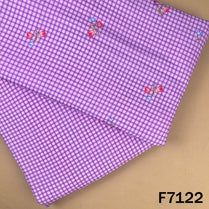 Check Print Cambric Cotton Fabric - F7122