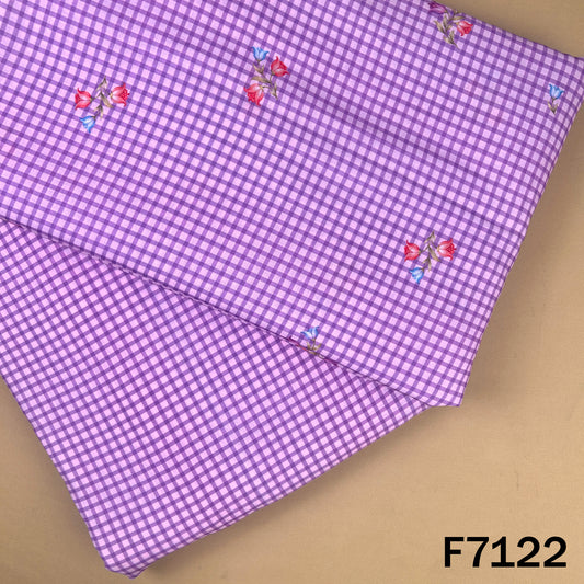 Check Print Cambric Cotton Fabric - F7122