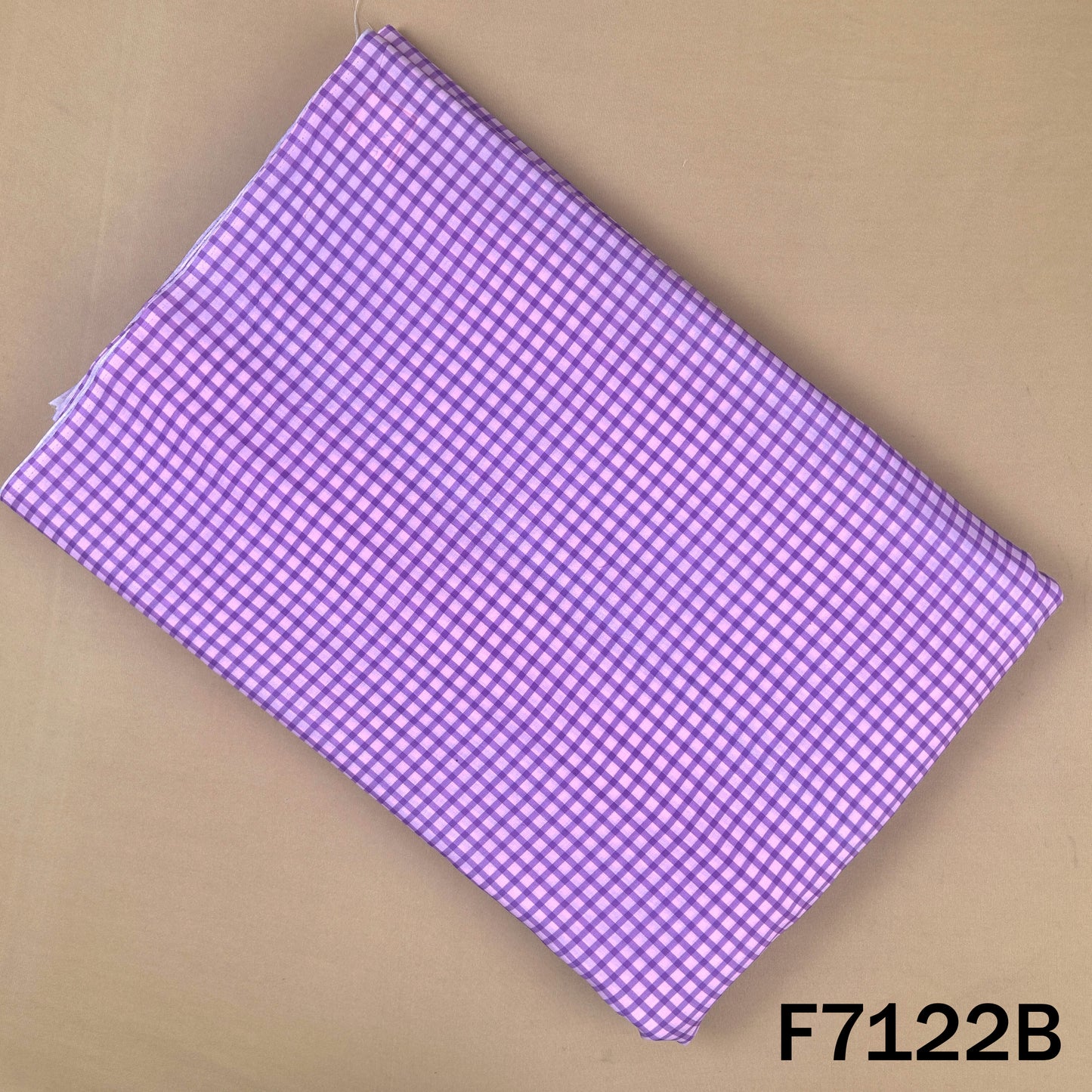 Check Print Cambric Cotton Fabric - F7122