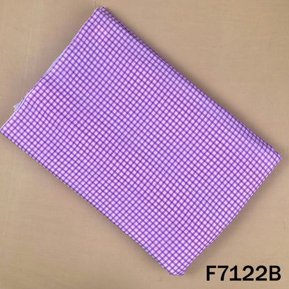 Check Print Cambric Cotton Fabric - F7122