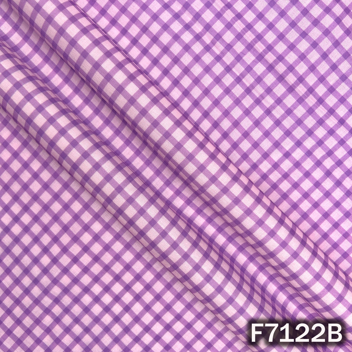 Check Print Cambric Cotton Fabric - F7122
