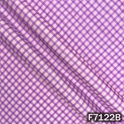 Check Print Cambric Cotton Fabric - F7122