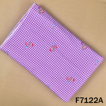 Check Print Cambric Cotton Fabric - F7122