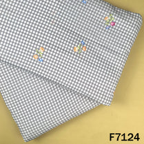Check Print Cambric Cotton Fabric - F7124
