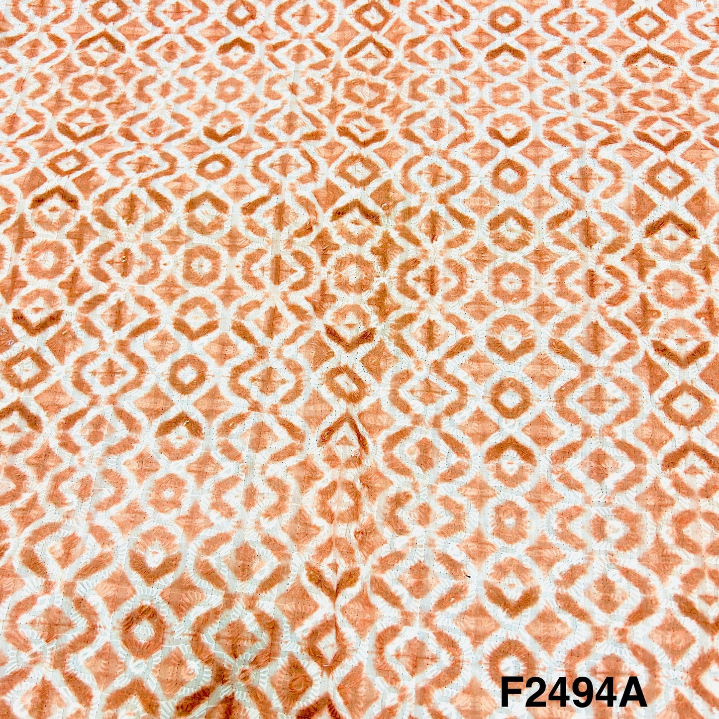 Printed Chikankari Cotton Fabric-FR2494
