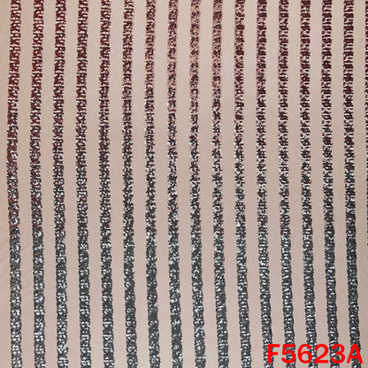 Ombre Shade Sequins Work Lycra Net Fabric - F5623