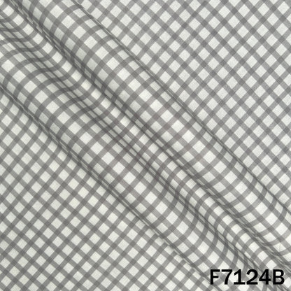 Check Print Cambric Cotton Fabric - F7124