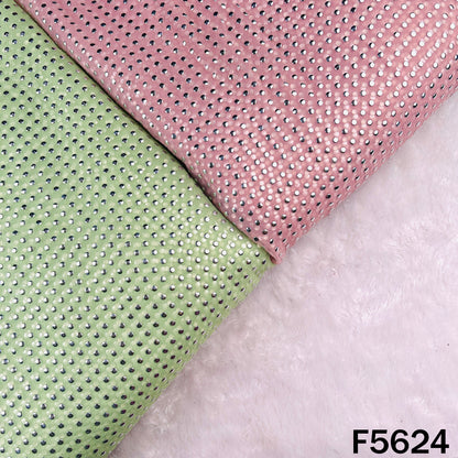 Dew Drops Pasted Mukaish Work Georgette Fabric - F5624