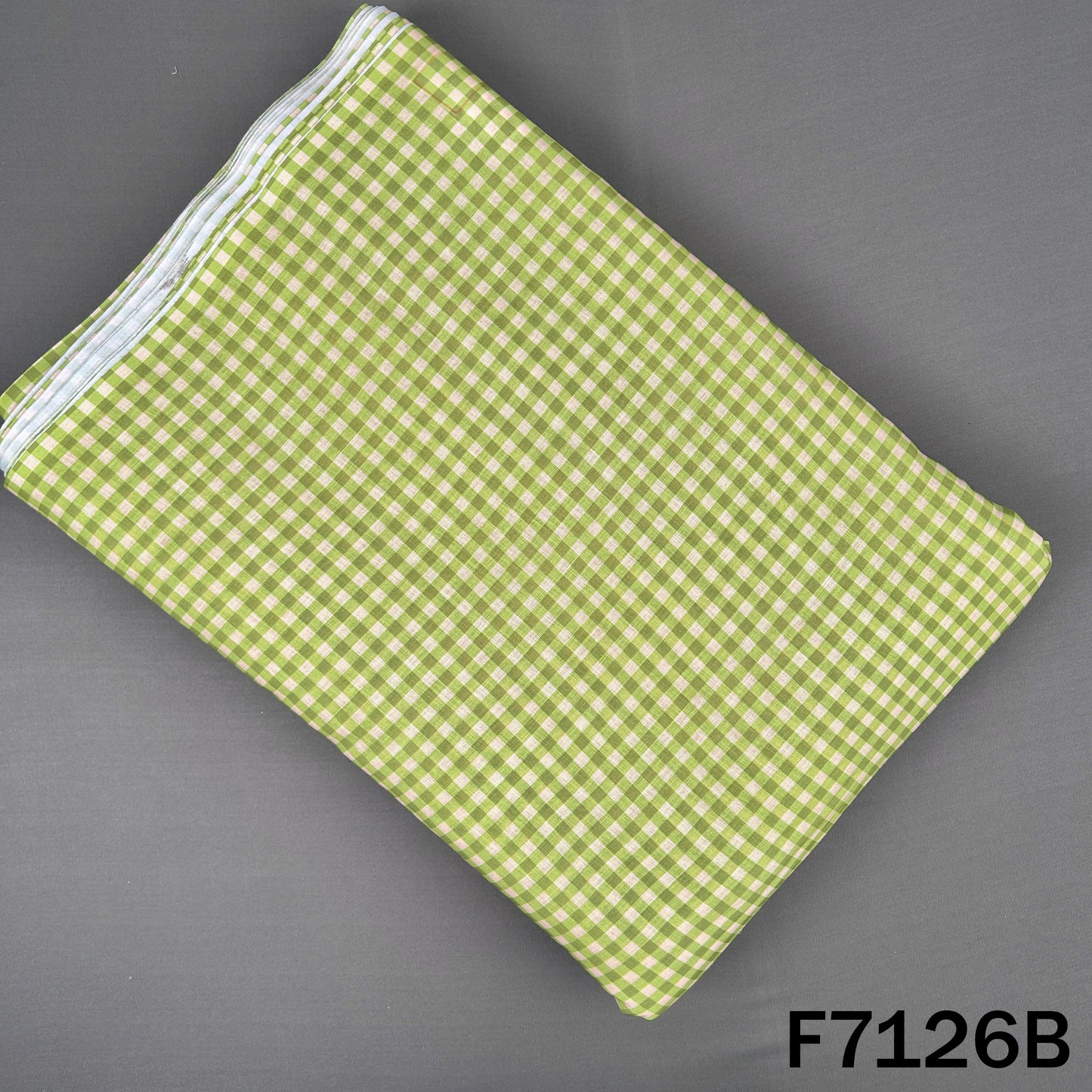 Thread Embroidered Linen Fabric - F7126