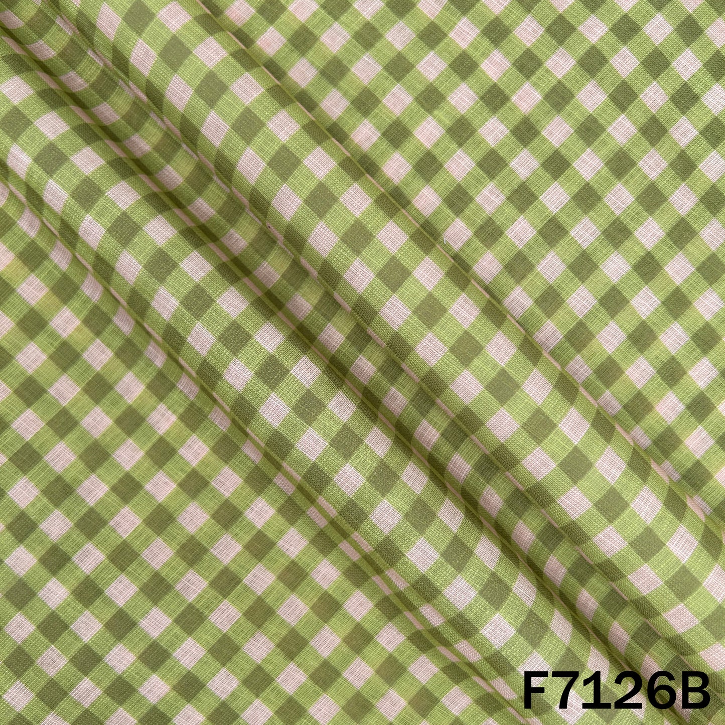 Thread Embroidered Linen Fabric - F7126