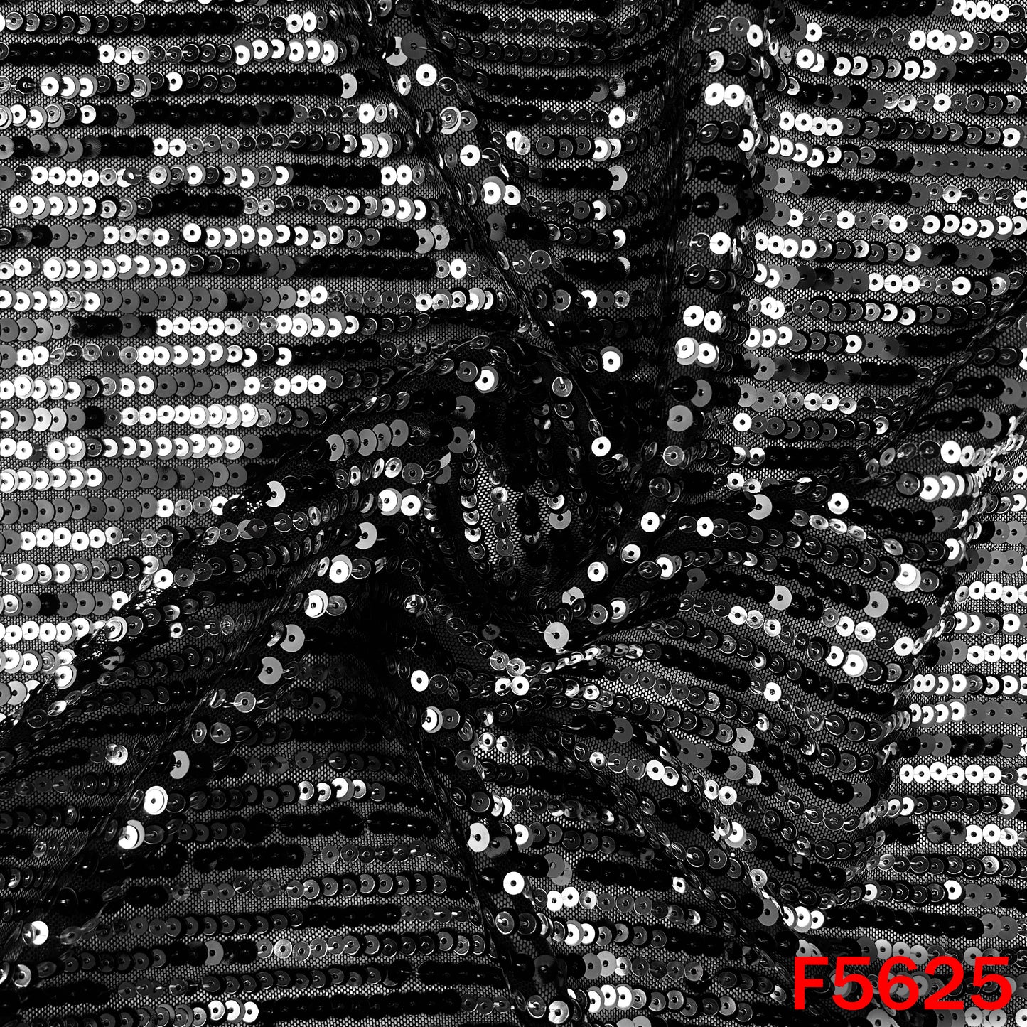 Sequins Work Lycra Net Fabric - F5625
