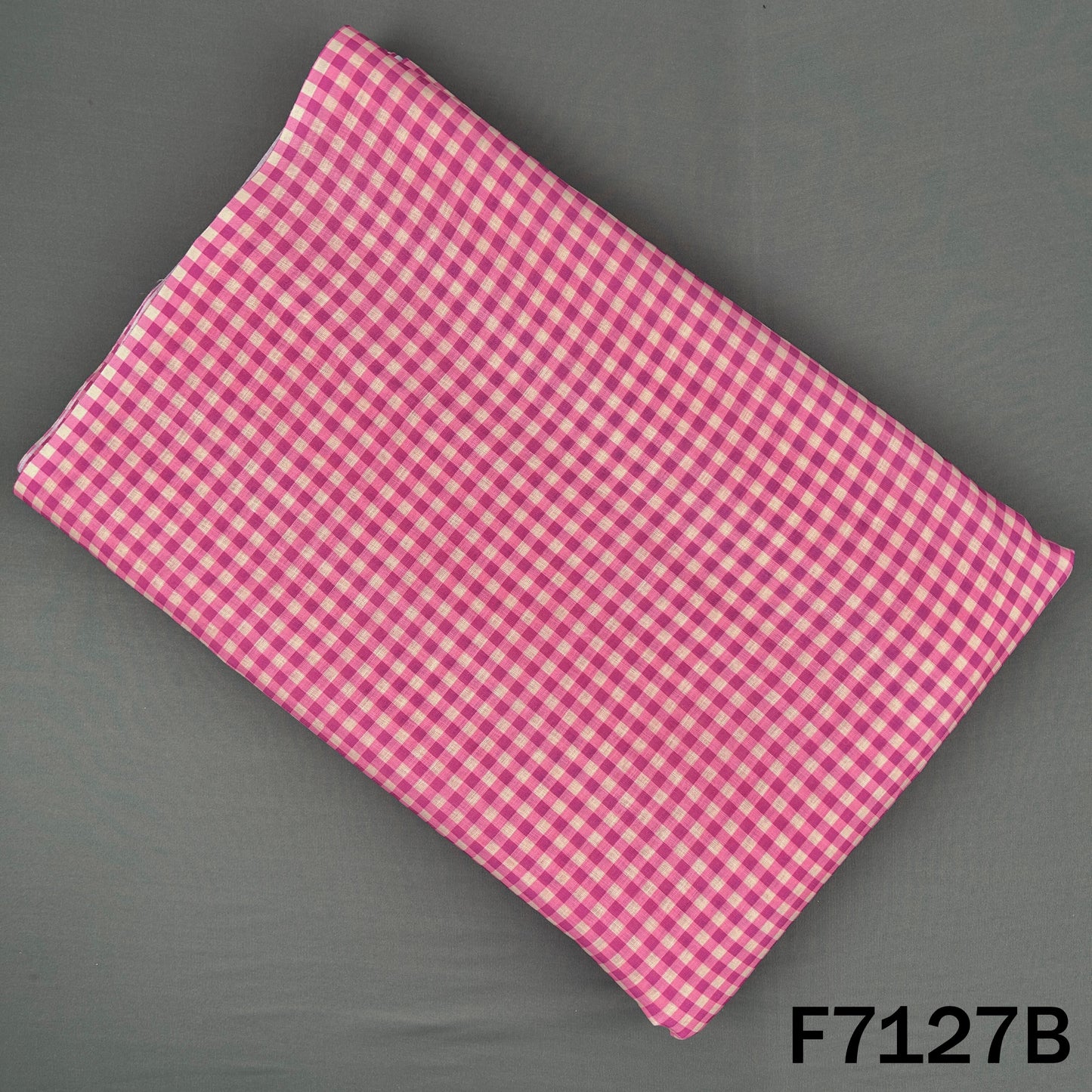Thread Embroidered Linen Fabric - F7127