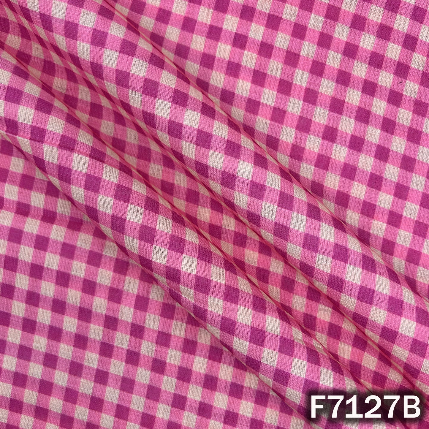 Thread Embroidered Linen Fabric - F7127