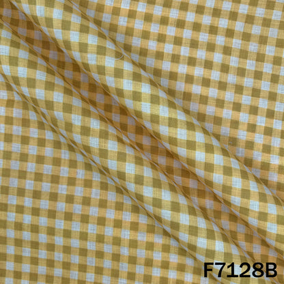 Thread Embroidered Linen Fabric - F7128