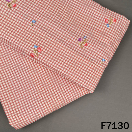 Check Print Cambric Cotton Fabric - F7130