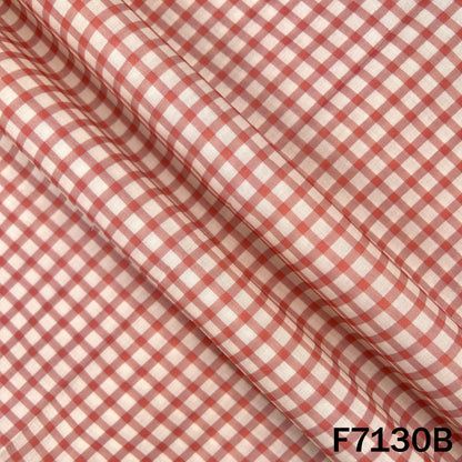 Check Print Cambric Cotton Fabric - F7130