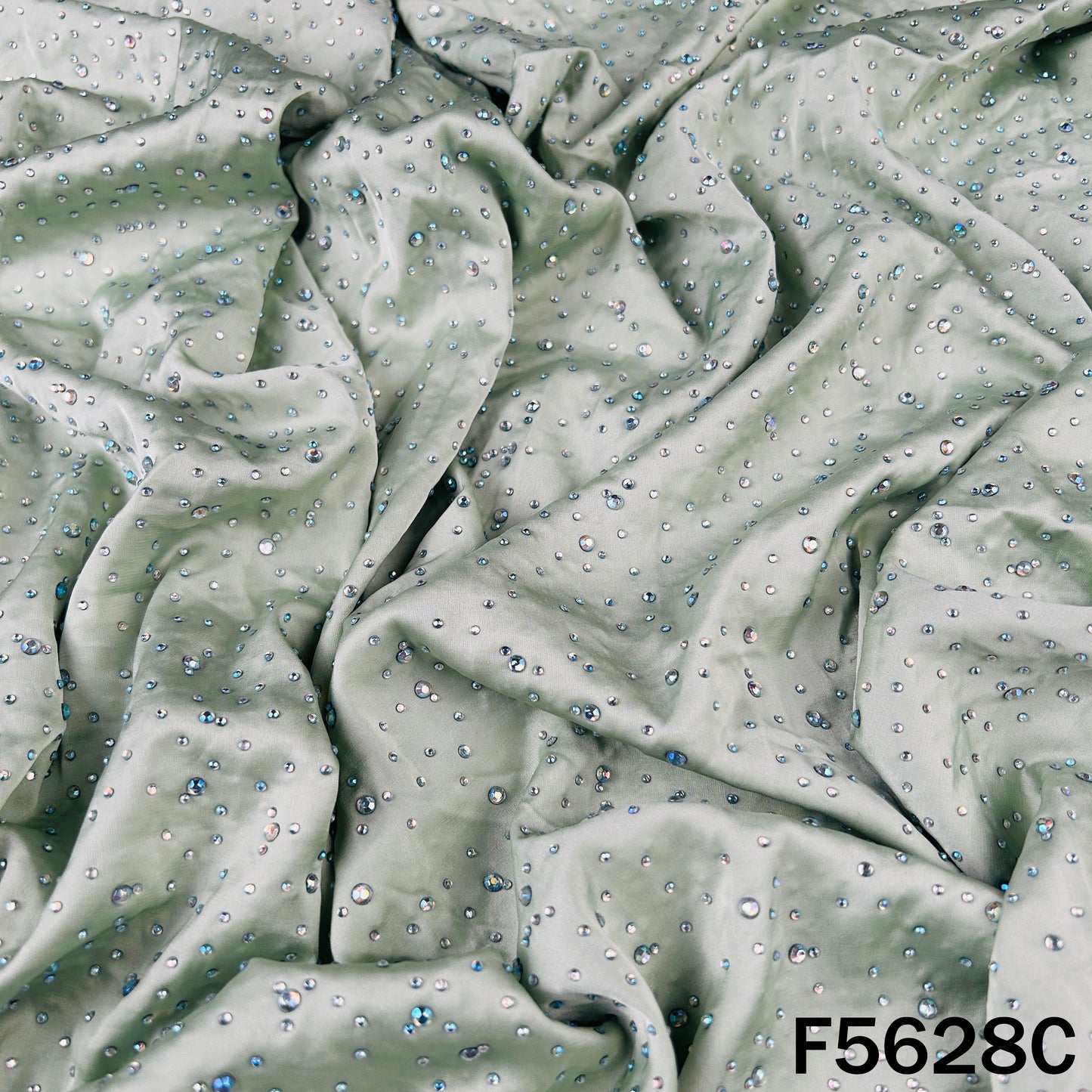 Swarovski Work Armani Satin Fabric - F5628