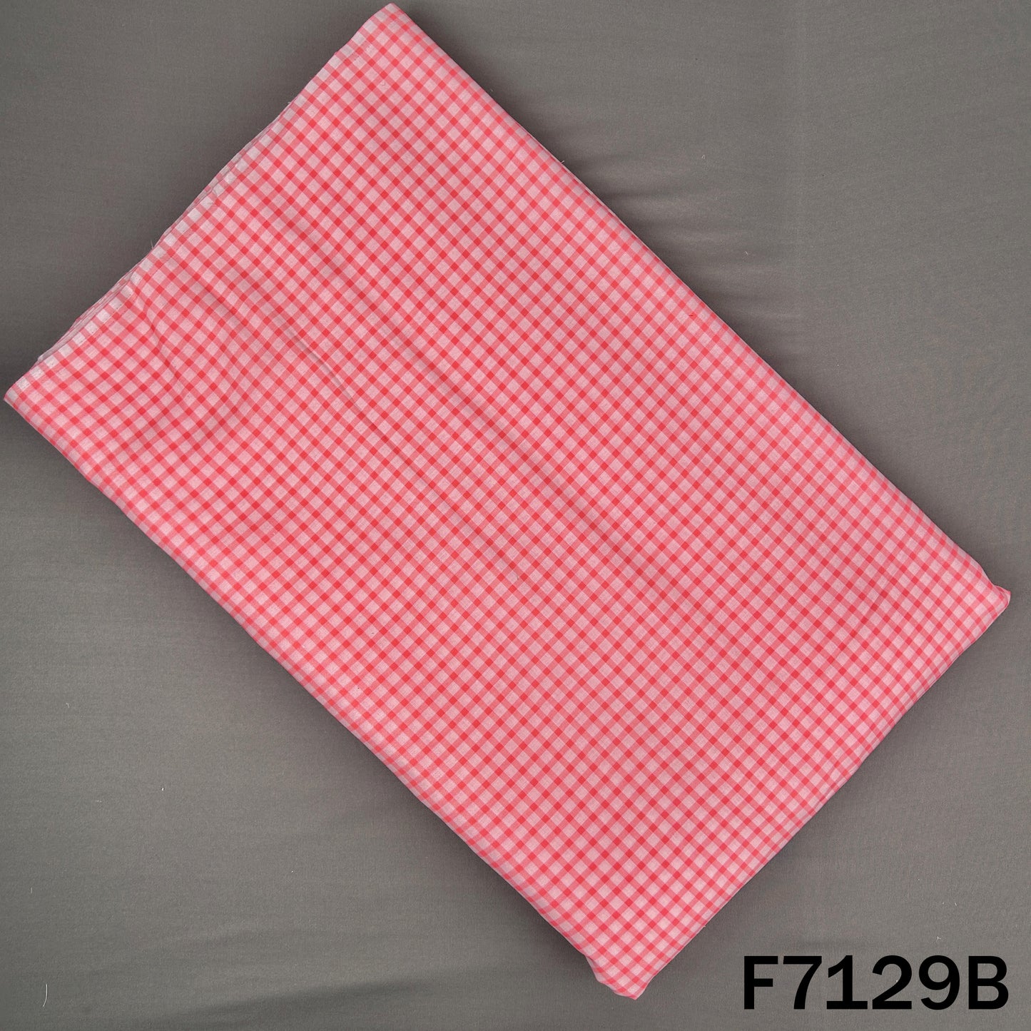 Check Print Cambric Cotton Fabric - F7129