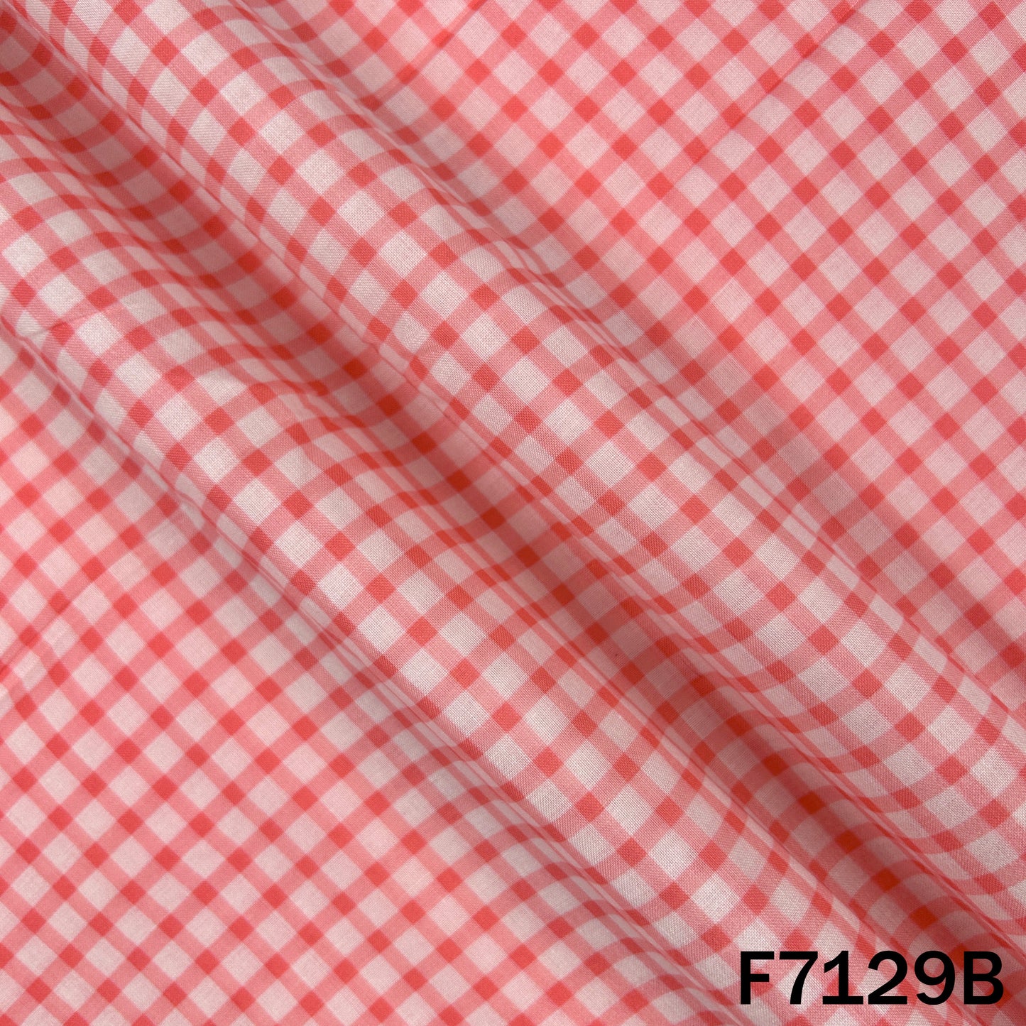 Check Print Cambric Cotton Fabric - F7129