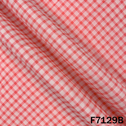 Check Print Cambric Cotton Fabric - F7129