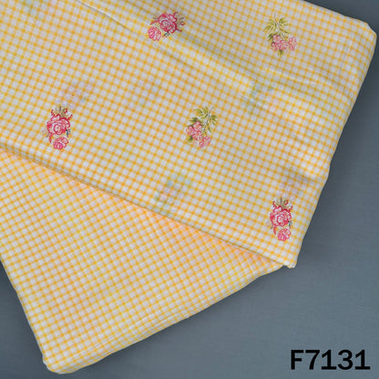 Check Print Cambric Cotton Fabric - F7131