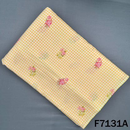 Check Print Cambric Cotton Fabric - F7131