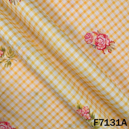 Check Print Cambric Cotton Fabric - F7131