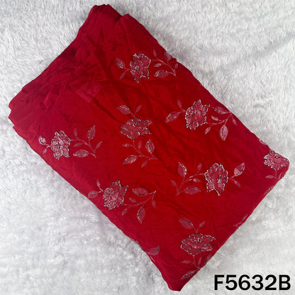 Cut Dana Sequins Work Chinnon Chiffon Fabric - F5632