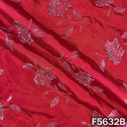 Cut Dana Sequins Work Chinnon Chiffon Fabric - F5632