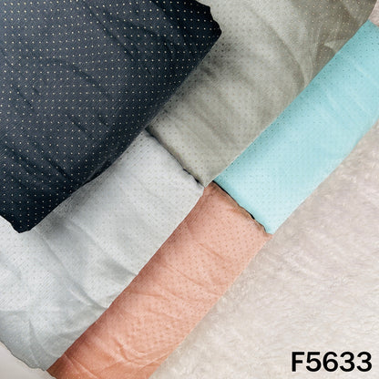 Dew Drops Self Stripes shiny organza Fabric - F5633