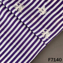 Thread Embroidered Linen Fabric - F7140