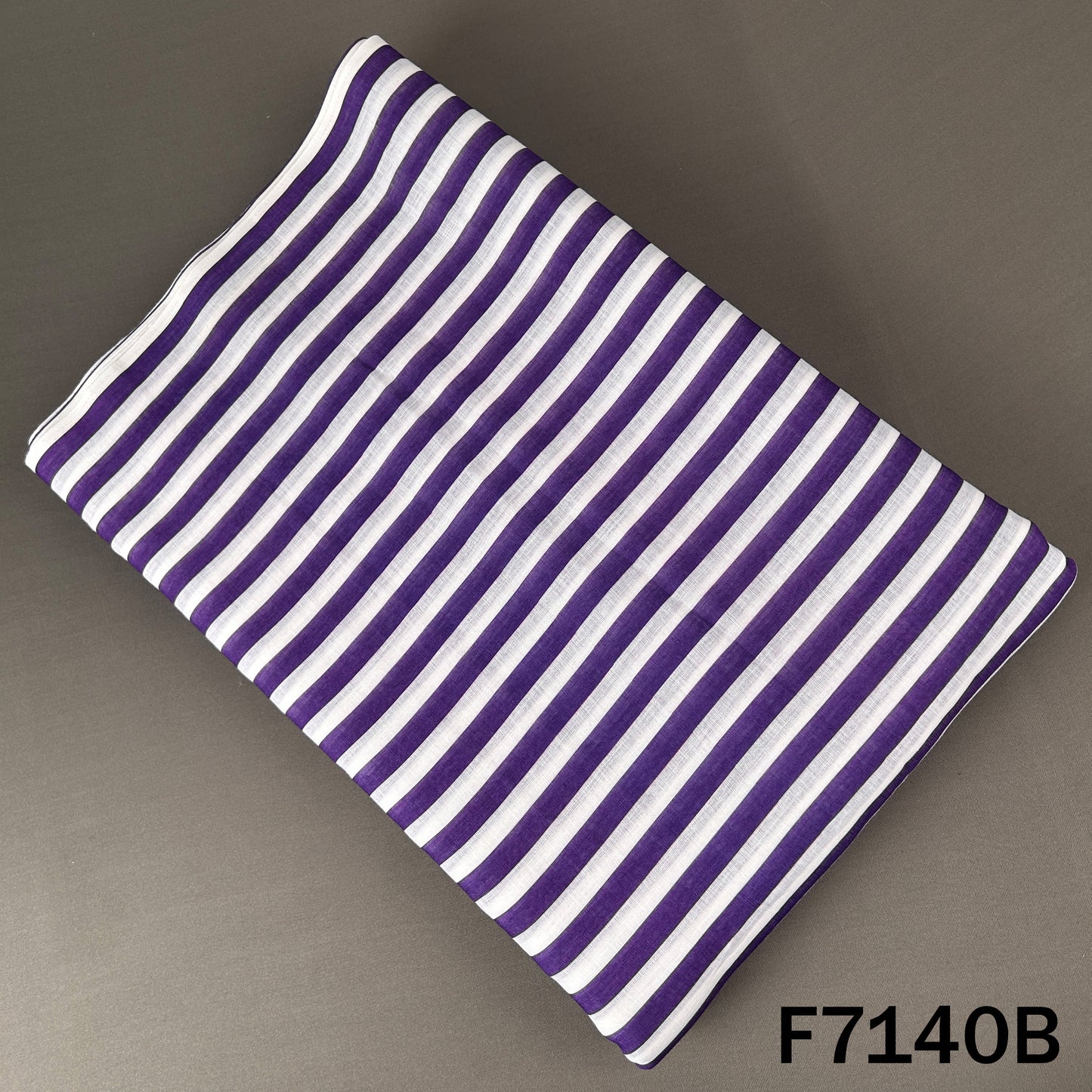 Thread Embroidered Linen Fabric - F7140