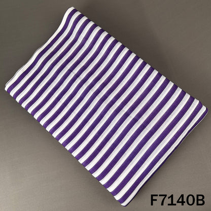 Thread Embroidered Linen Fabric - F7140