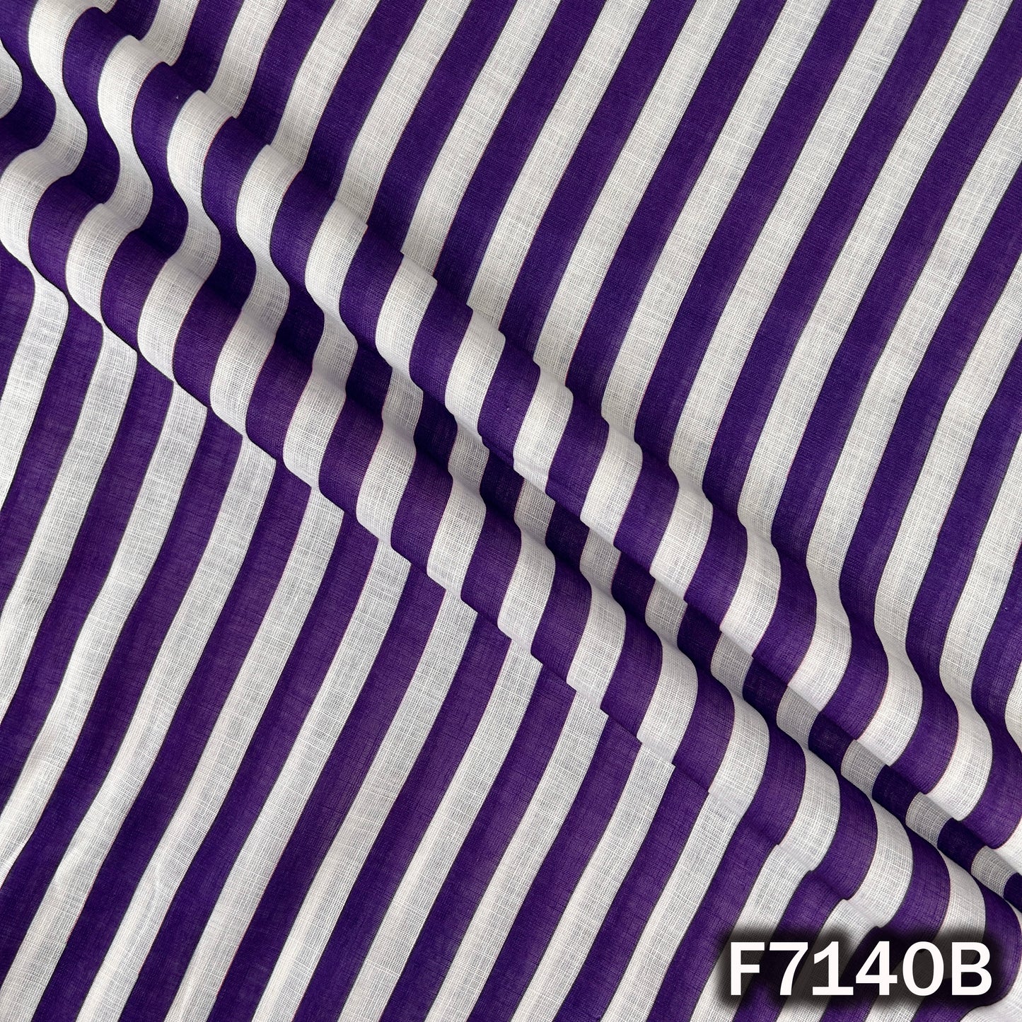 Thread Embroidered Linen Fabric - F7140