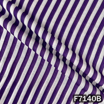 Thread Embroidered Linen Fabric - F7140