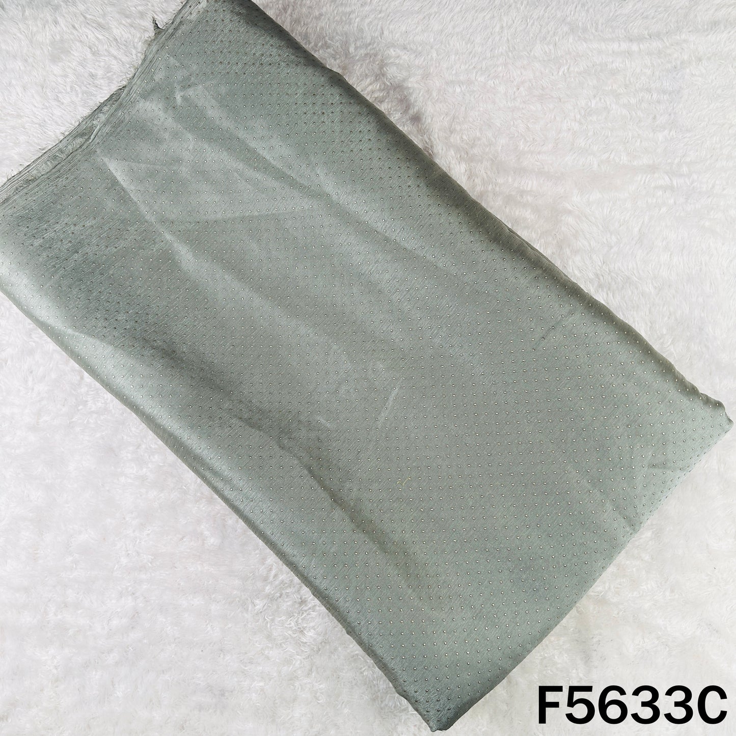 Dew Drops Self Stripes shiny organza Fabric - F5633