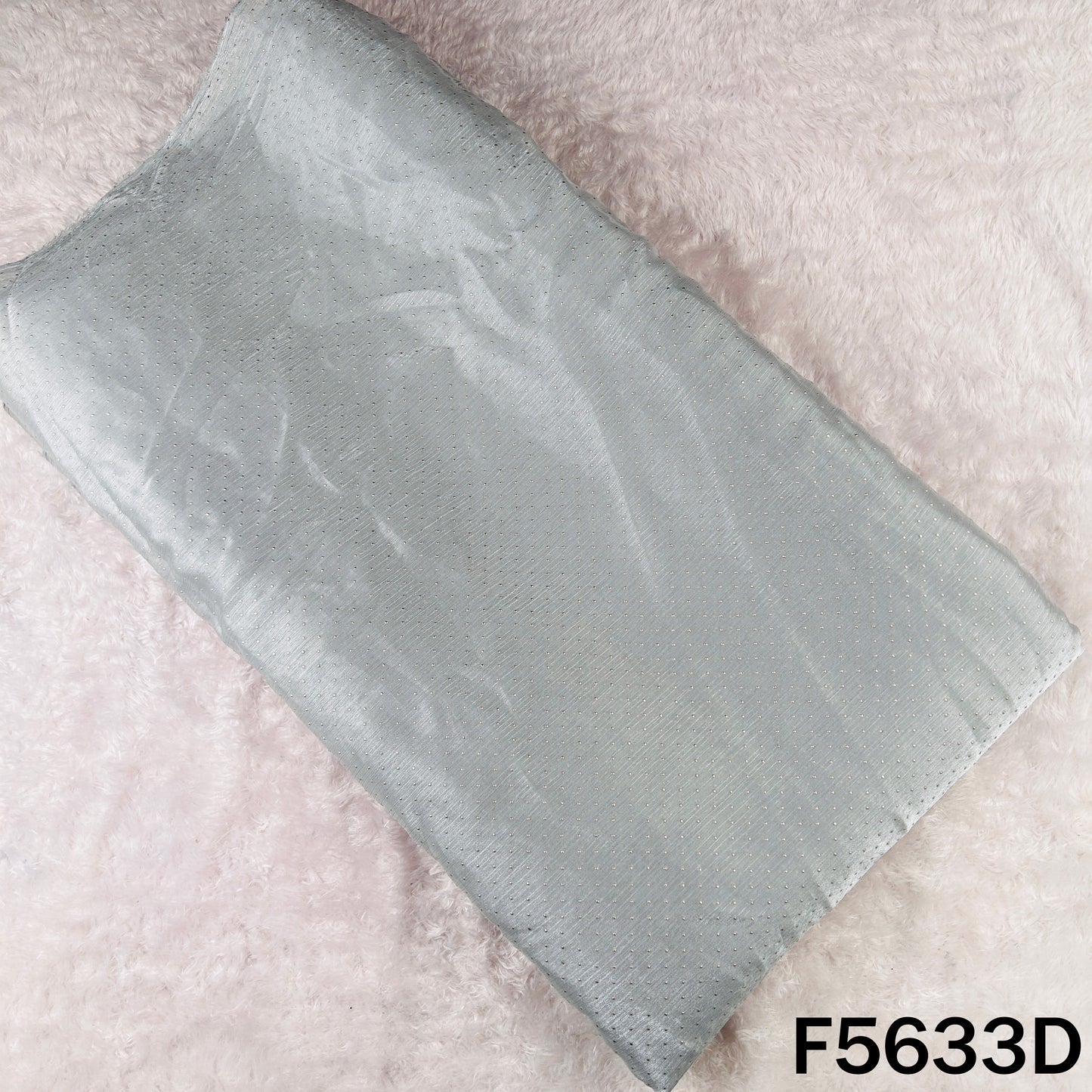 Dew Drops Self Stripes shiny organza Fabric - F5633