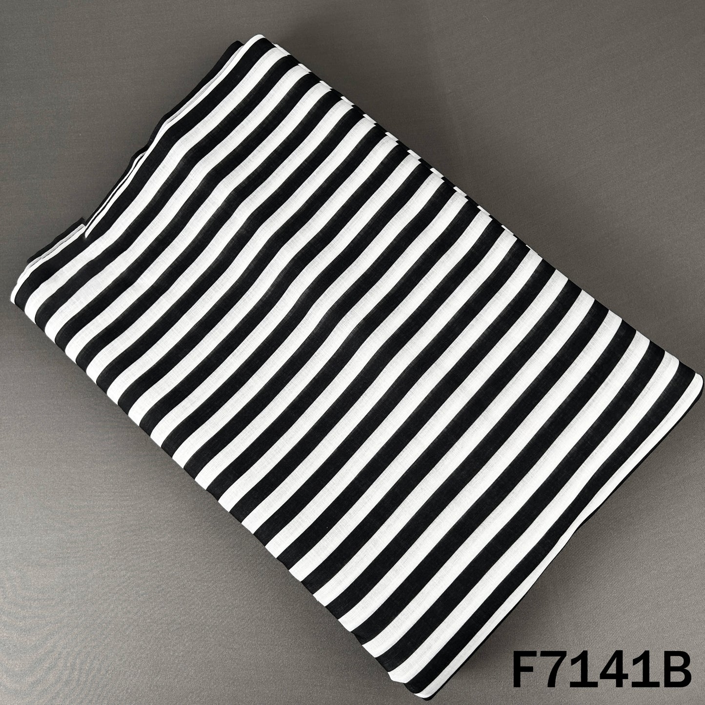 Thread Embroidered Linen Fabric - F7141