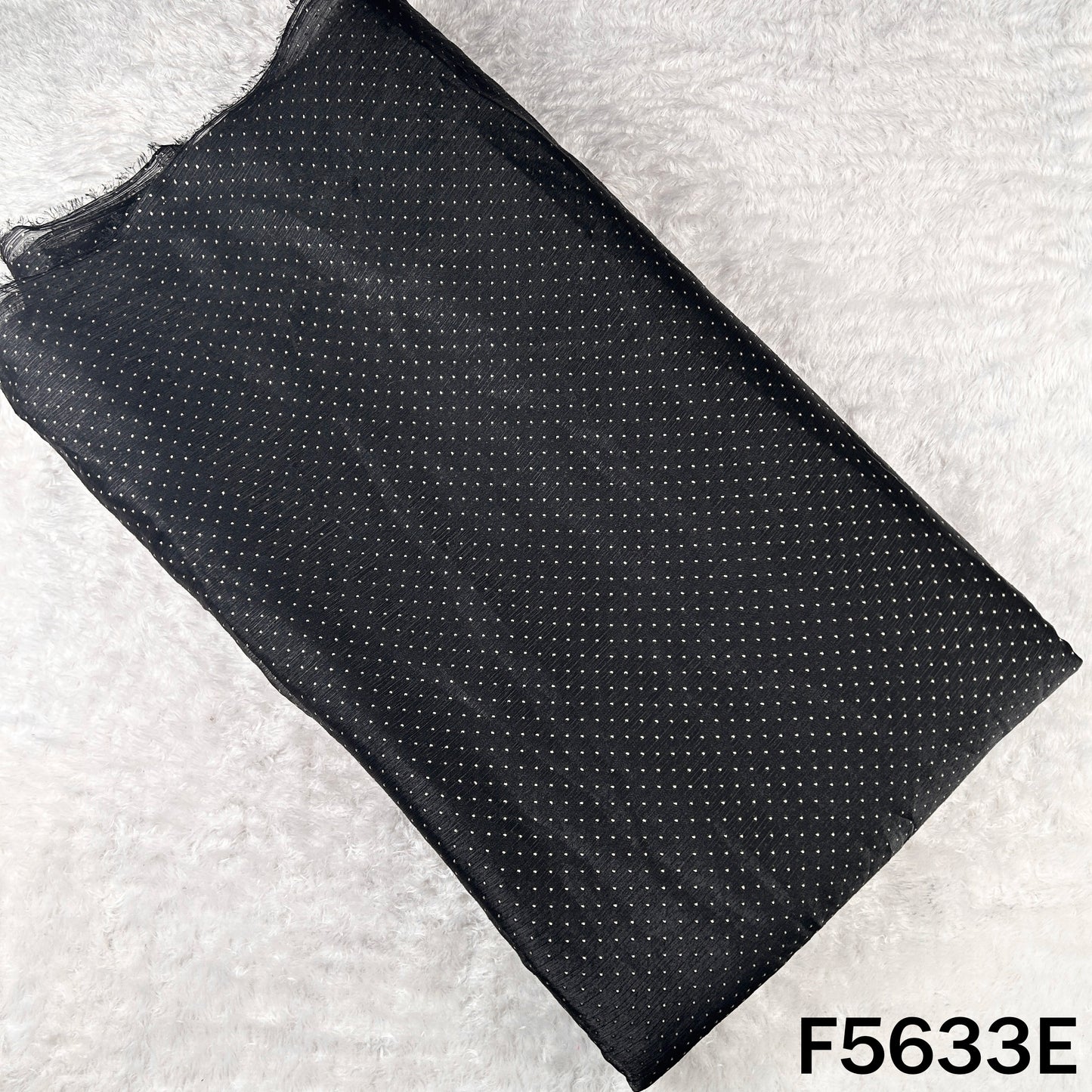 Dew Drops Self Stripes shiny organza Fabric - F5633
