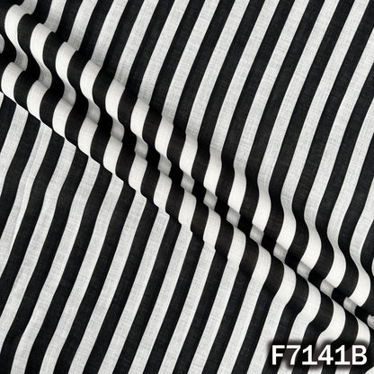 Thread Embroidered Linen Fabric - F7141