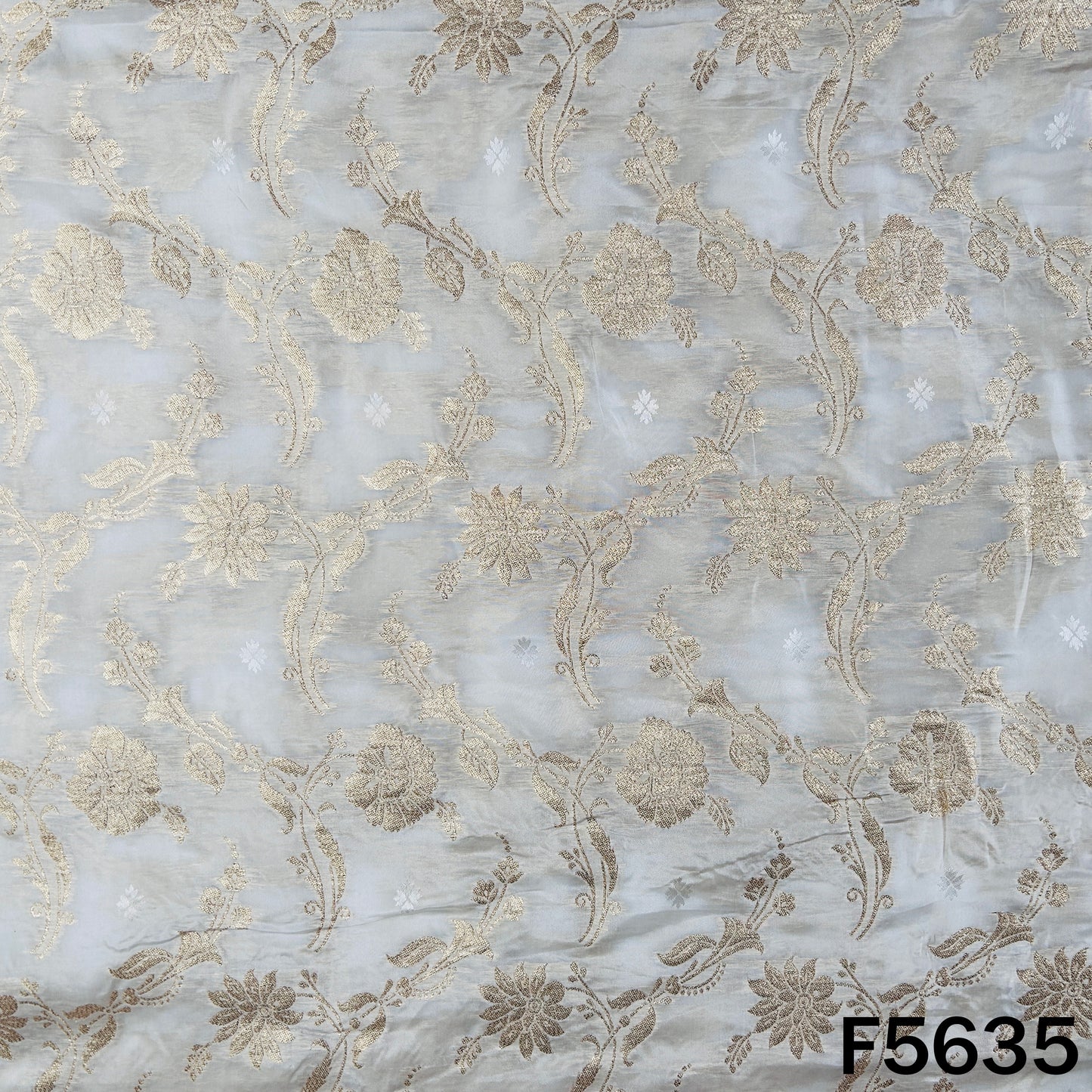 Dyeable Zari Work Modal Satin Fabric - F5635