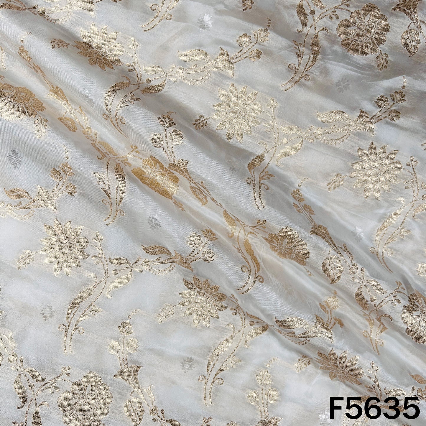 Dyeable Zari Work Modal Satin Fabric - F5635