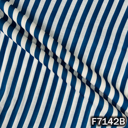 Thread Embroidered Linen Fabric - F7142