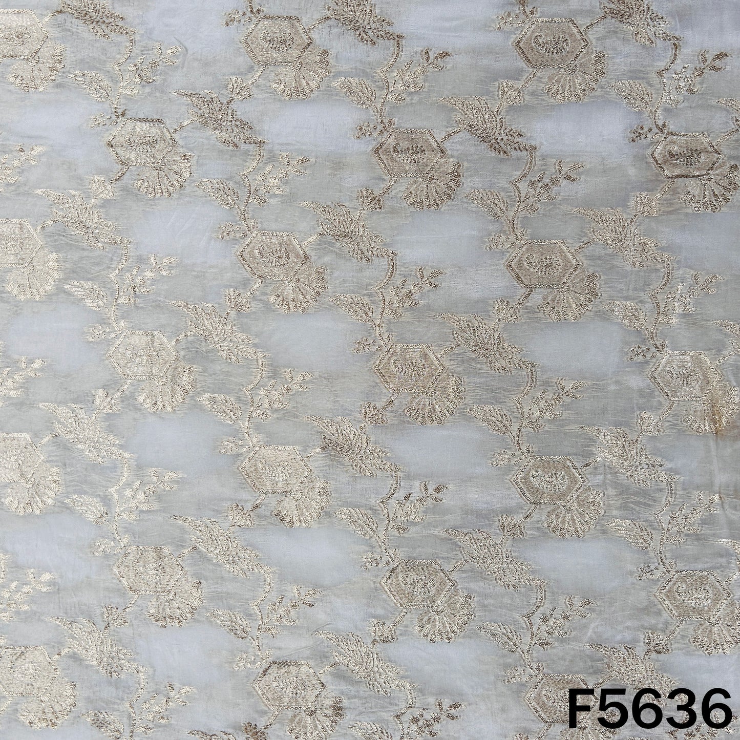Dyeable Zari Work Modal Satin Fabric - F5636