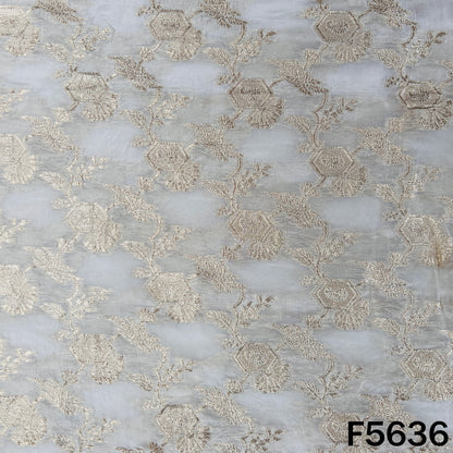 Dyeable Zari Work Modal Satin Fabric - F5636