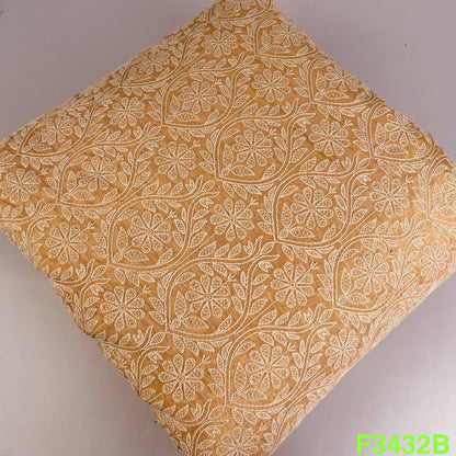 Thread Embroidered Shimmer Tissue Fabric-F3432