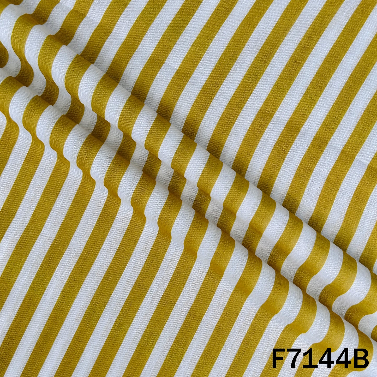 Thread Embroidered Linen Fabric - F7144